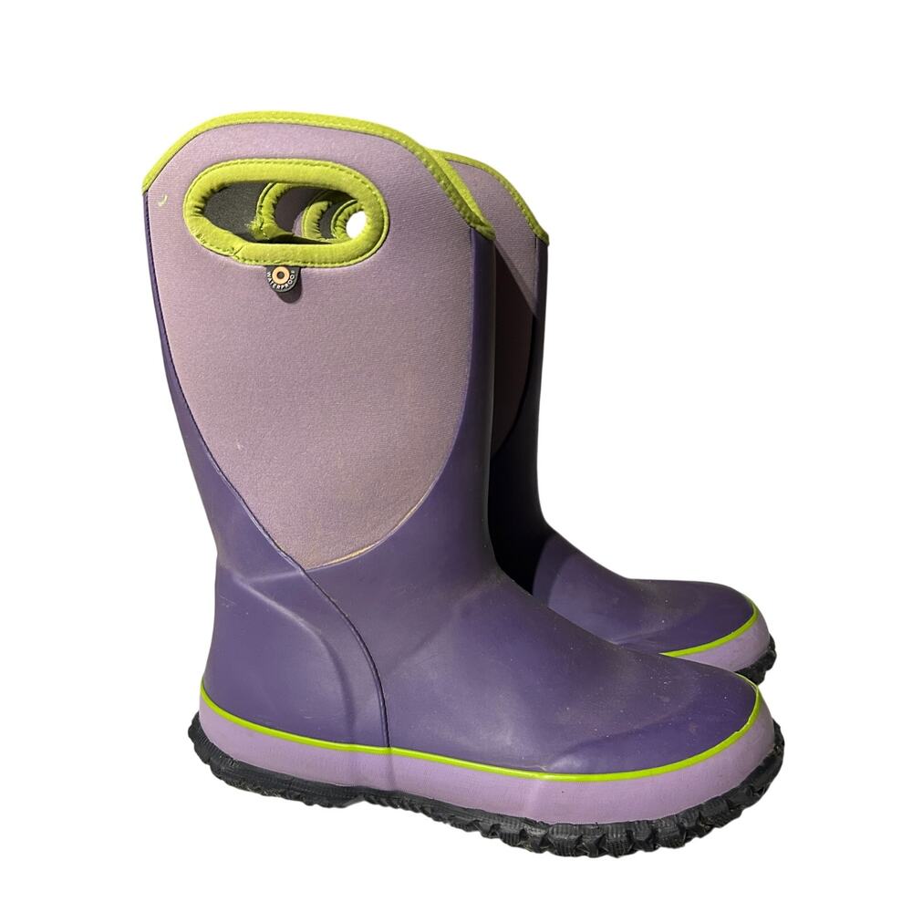 BOGS Girl 3 Boots Grasp Waterproof Snow Rain Boot Insulated Purple Youth